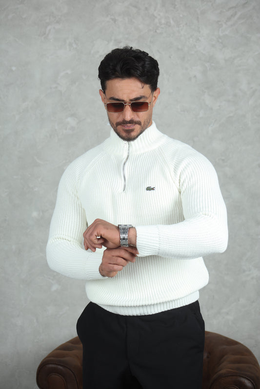 Pull torsadé demi-zippé lacoste